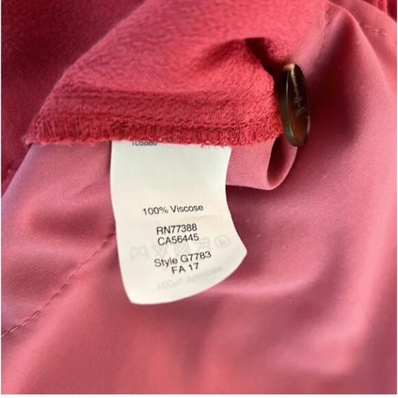 Madewell Journal Dusty Rose T-Shirt Shift Dress With Button Side Slits Plus 2X - Picture 4 of 6